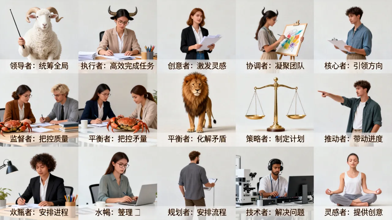 十二星座在团队中扮演什么角色?,星座团队角色如何分配 十二星座在团队中扮演什么角色?,星座团队角色如何分配