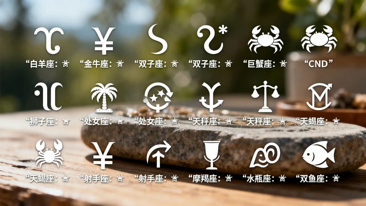 十二星座对应的标志分别是什么,星座符号和图案有哪些? 十二星座对应的标志分别是什么,星座符号和图案有哪些?