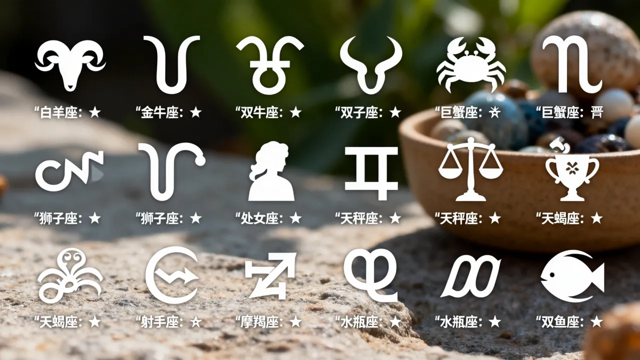 十二星座对应的标志分别是什么，星座符号和图案有哪些？