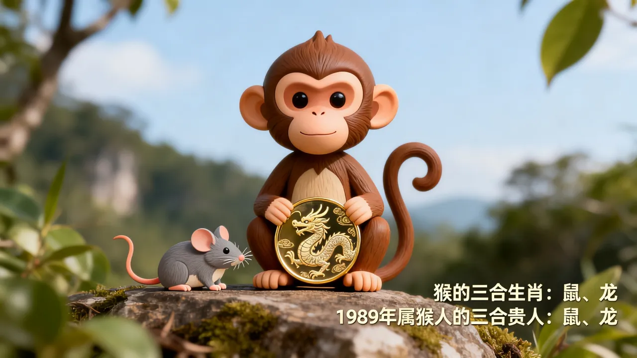 猴的三合生肖是什么,1989年属猴人的三合贵人是谁? 猴的三合生肖是什么,1989年属猴人的三合贵人是谁?