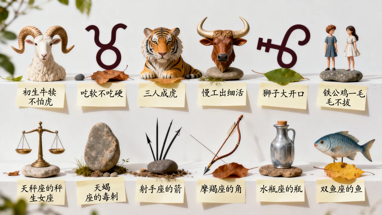 十二星座俗语有哪些,十二星座俗语大全是什么? 十二星座俗语有哪些,十二星座俗语大全是什么?