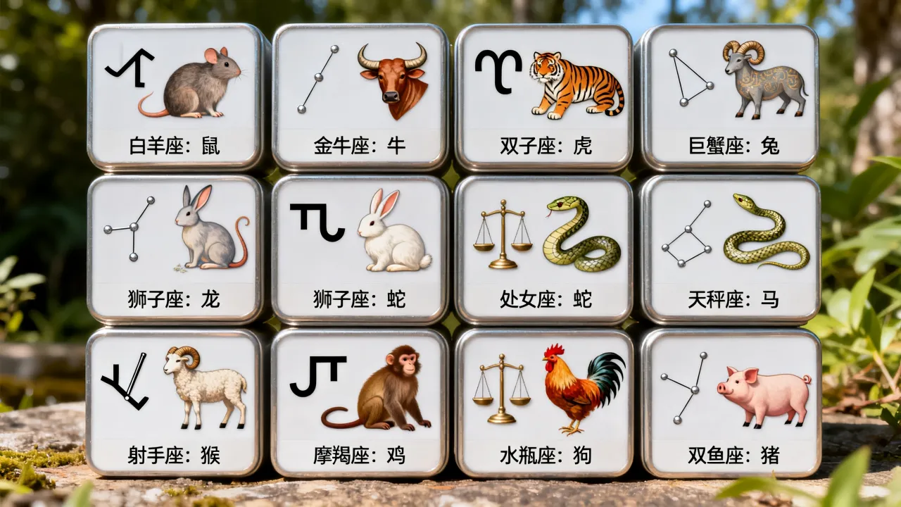 十二星座的守护生肖分别是什么,十二星座对应哪个生肖属相 十二星座的守护生肖分别是什么,十二星座对应哪个生肖属相
