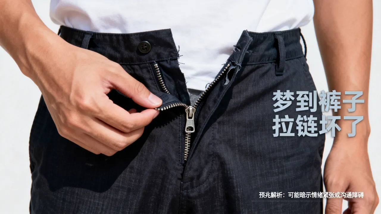 梦到裤子拉链坏了是什么预兆，梦见裤子拉链坏了是什么意思？