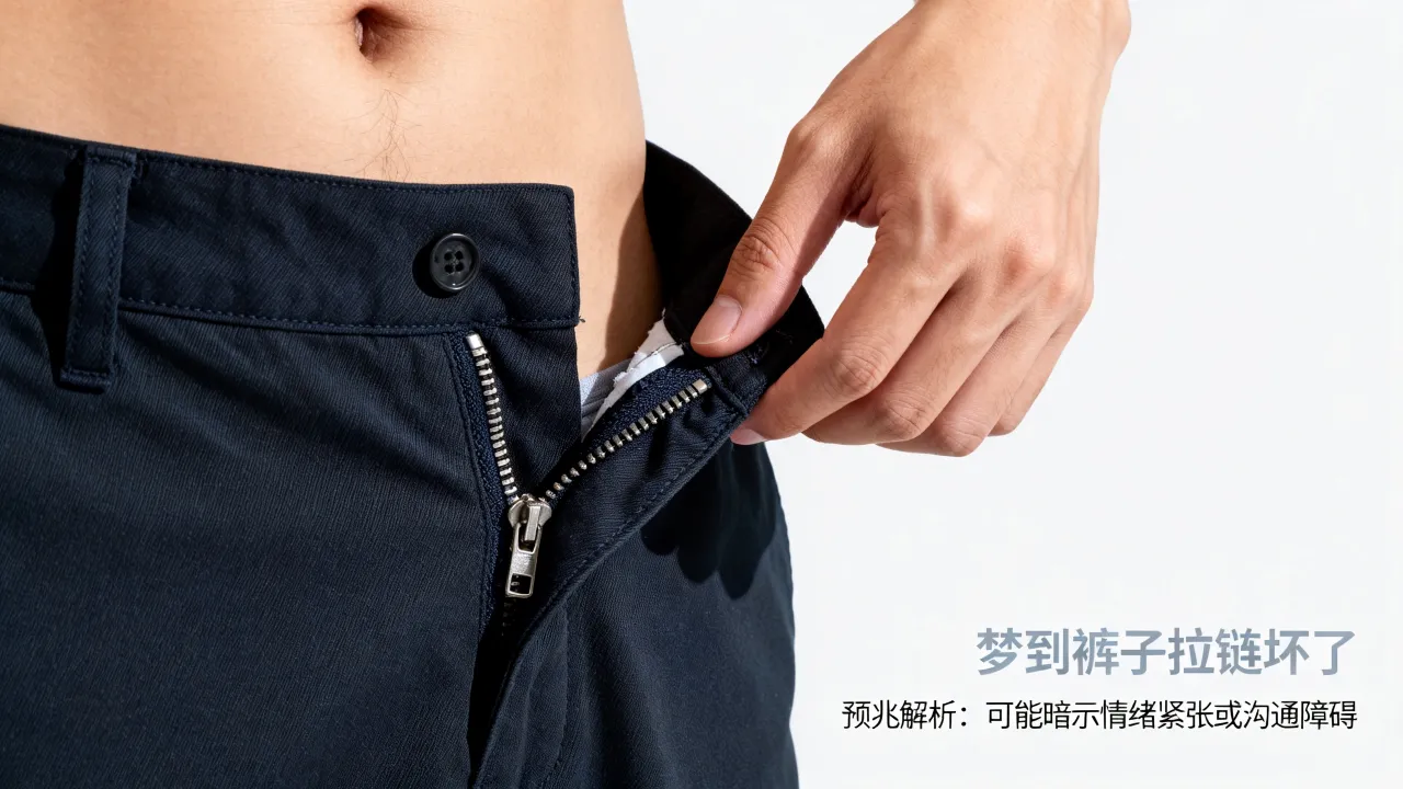 梦到裤子拉链坏了是什么预兆，梦见裤子拉链坏了是什么意思？