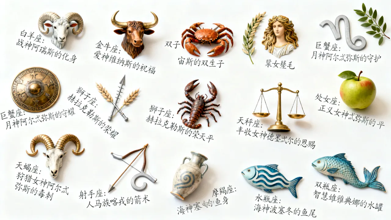 黄道十二星座故事是什么？十二星座传说故事有哪些？