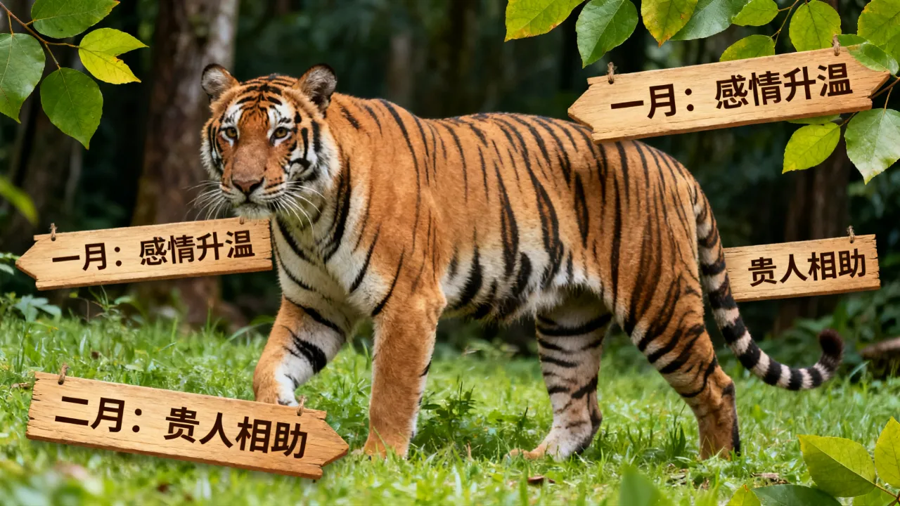2026属虎每月感情运程怎么样，2026属虎全年运势每月如何？