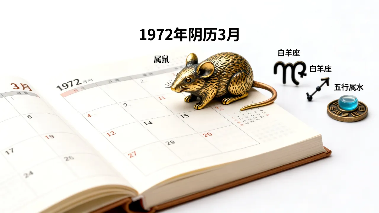1972年阴历3月是什么星座,属鼠五行属什么 1972年阴历3月是什么星座,属鼠五行属什么
