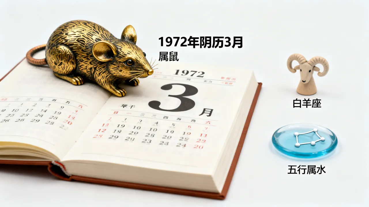 1972年阴历3月是什么星座,属鼠五行属什么 1972年阴历3月是什么星座,属鼠五行属什么