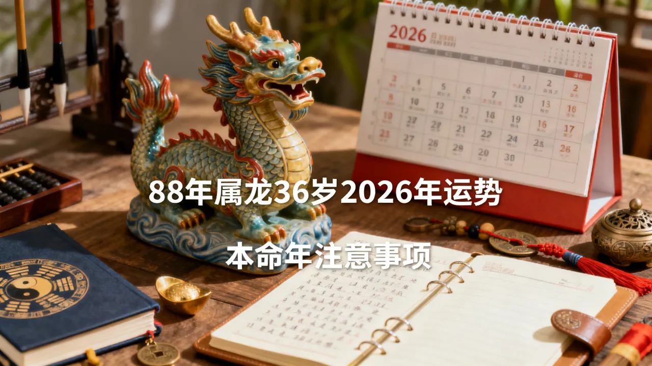 88年属龙36岁2026年运势如何？属龙人本命年要注意什么？