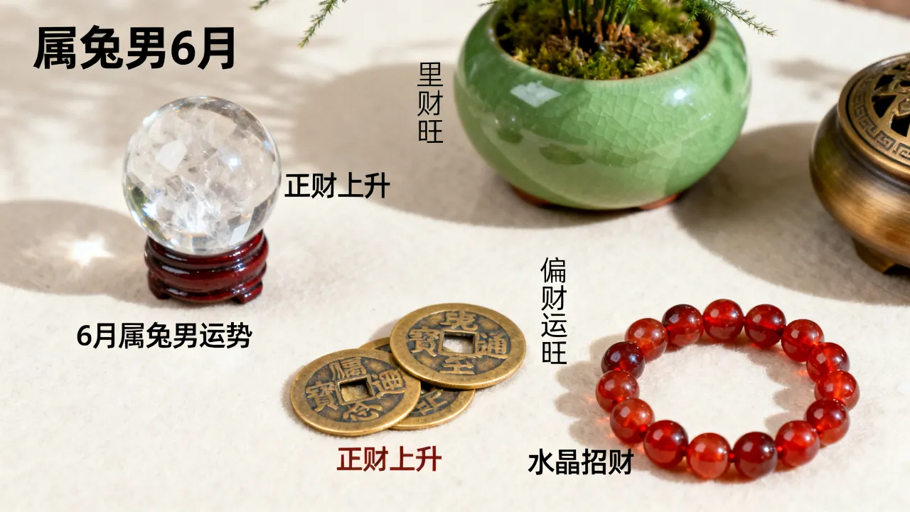 属兔男6月出生的运势如何，有哪些招财转运物件？