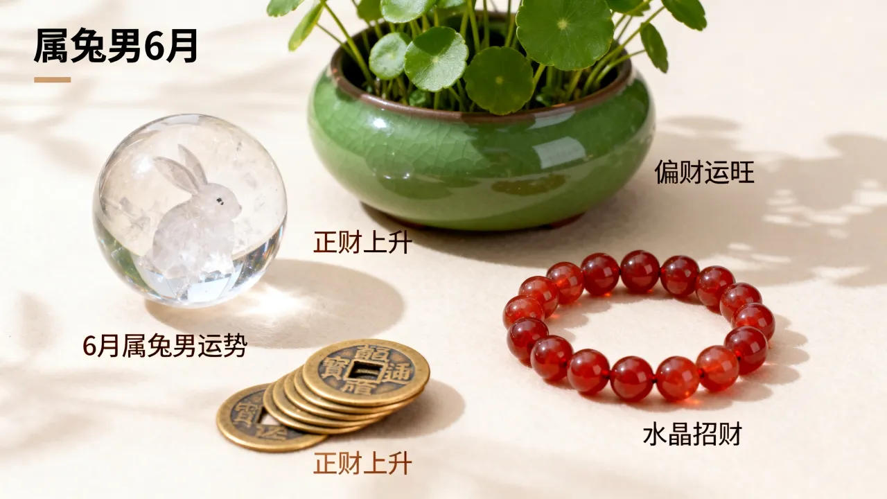 属兔男6月出生的运势如何，有哪些招财转运物件？