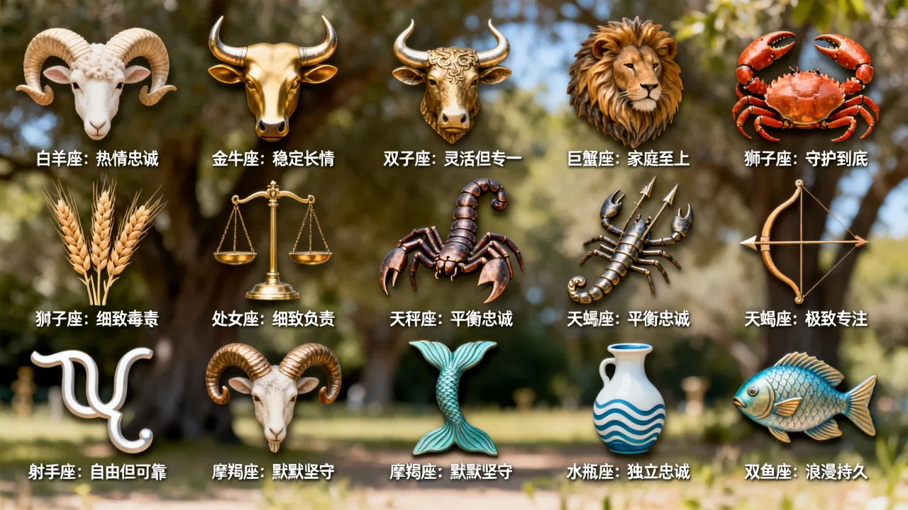十二星座谁最忠心?十二星座忠诚度排行大揭秘 十二星座谁最忠心?十二星座忠诚度排行大揭秘