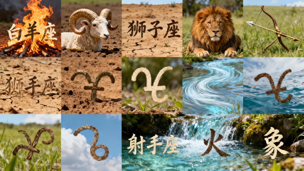 十二星座的象是什么，十二星座中火象星座有哪些？