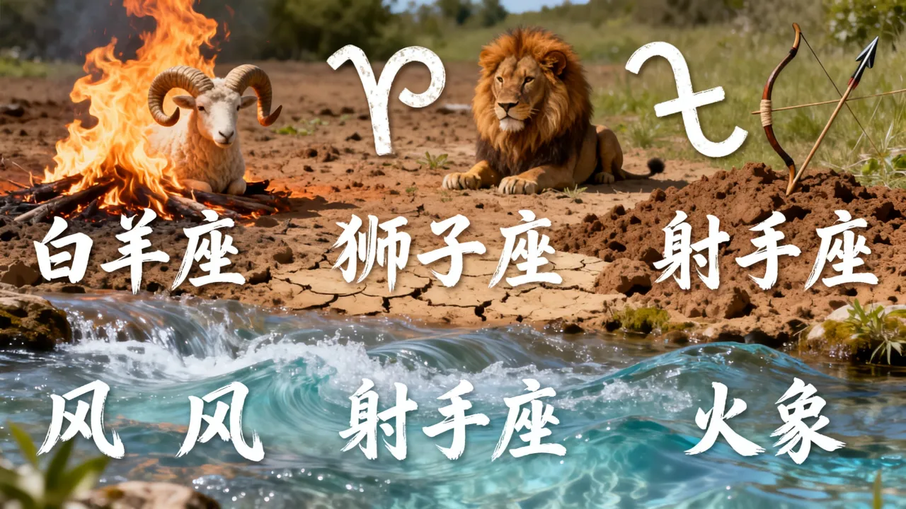 十二星座的象是什么，十二星座中火象星座有哪些？