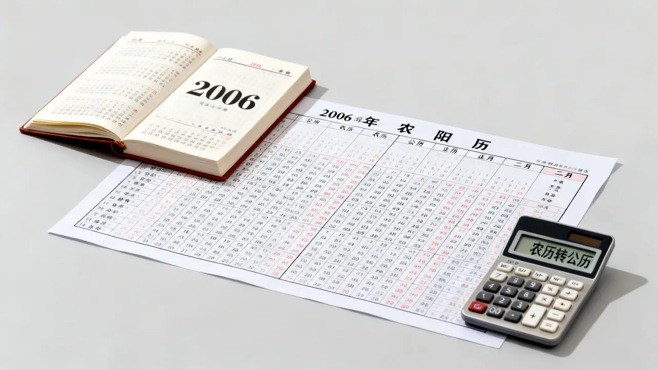 2006年阴历阳历对照表怎么查?农历公历怎么换算 2006年阴历阳历对照表怎么查?农历公历怎么换算