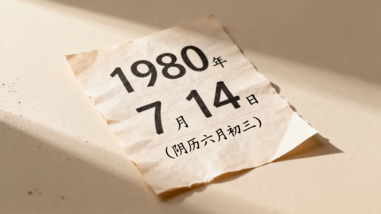 1980年7月14日阴历是多少，对应阳历几号？