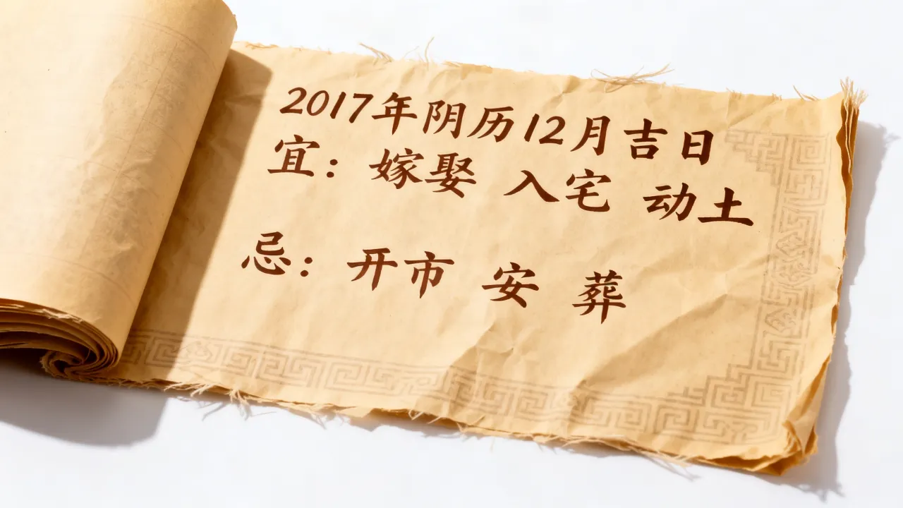 2017阴历12黄历哪几天是吉日,老黄历宜忌查询 2017阴历12黄历哪几天是吉日,老黄历宜忌查询