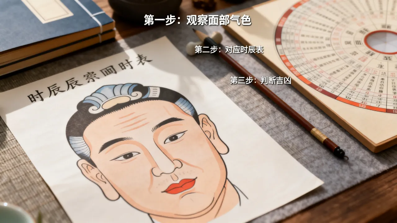 面相怎么看时辰吉凶图，具体步骤是什么？
