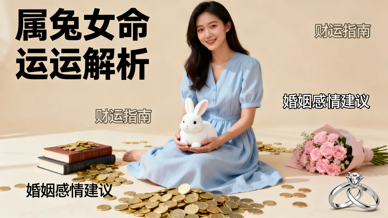 属兔女的命运怎么样，属兔女一生财运婚姻感情如何？
