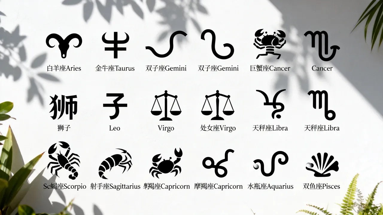 十二星座的星座字母是什么？怎么查星座字母对照表