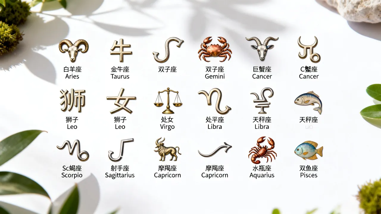 十二星座的星座字母是什么？怎么查星座字母对照表