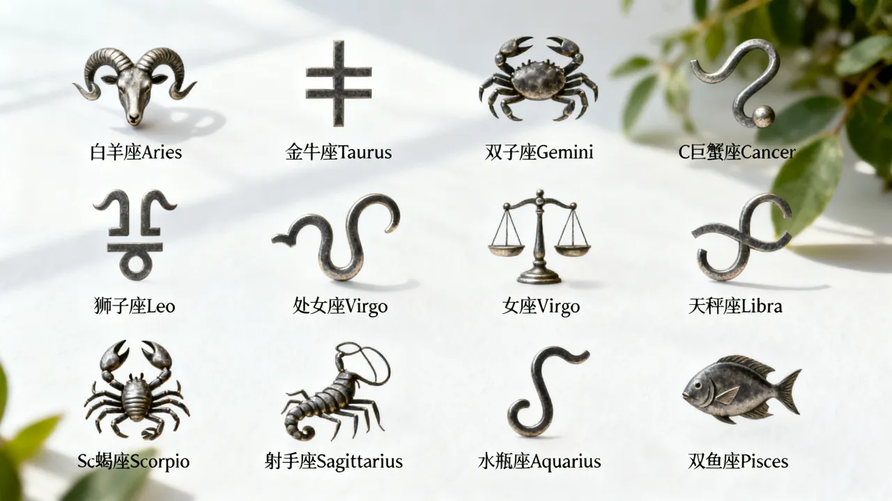 十二星座的星座字母是什么？怎么查星座字母对照表