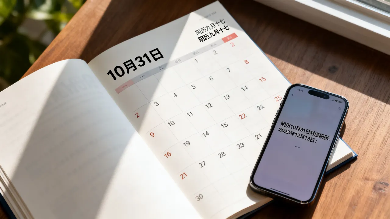 10月31日阴历是几月几号，阴历10月31日对应阳历哪一天