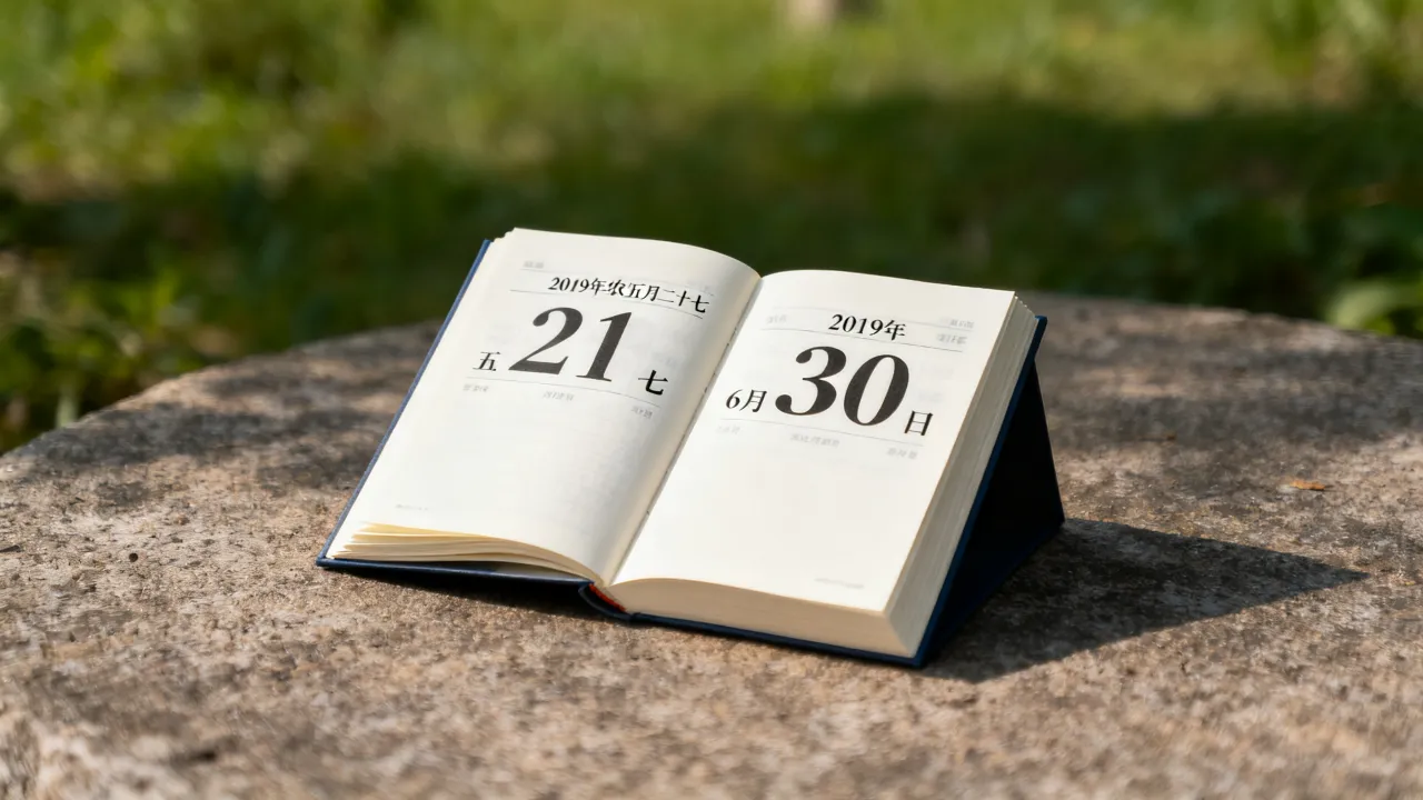 2019阴历527是阳历哪天，农历五月二十七对应公历几号？