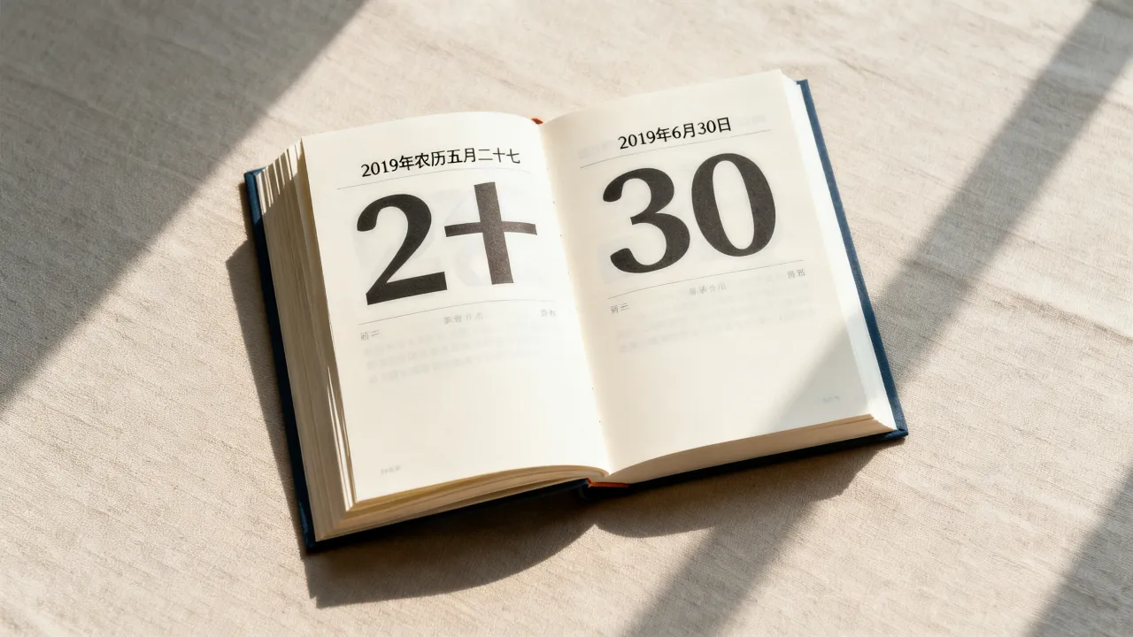2019阴历527是阳历哪天，农历五月二十七对应公历几号？