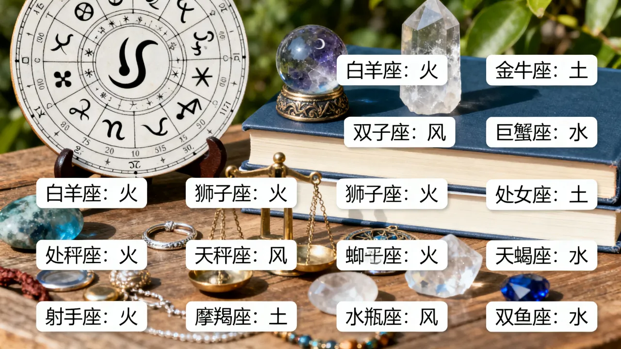 十二星座的五行属性是什么？怎么查自己的星座五行命理