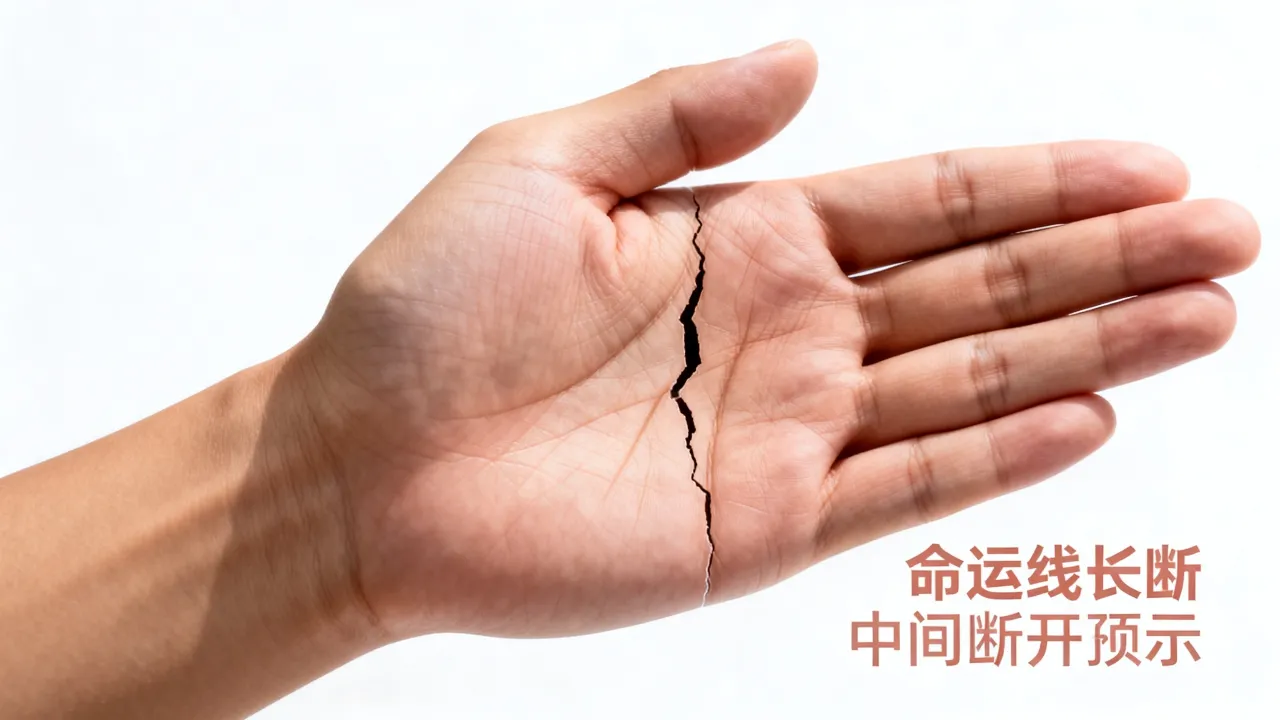 手相命运线长断了代表什么?命运线长中间断开预示什么? 手相命运线长断了代表什么?命运线长中间断开预示什么?