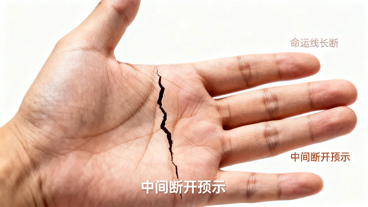 手相命运线长断了代表什么?命运线长中间断开预示什么? 手相命运线长断了代表什么?命运线长中间断开预示什么?