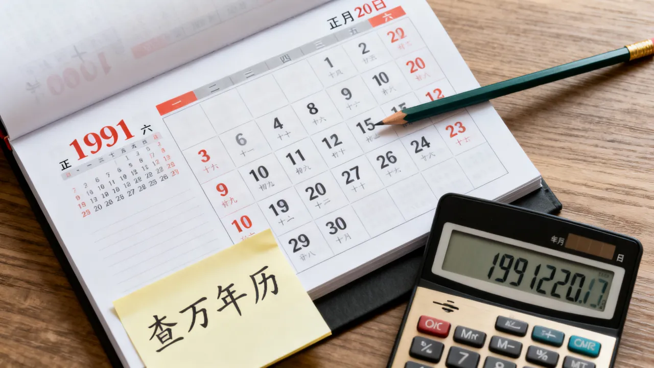 一九九一年阴历正月十六是阳历几月几号，怎么换算