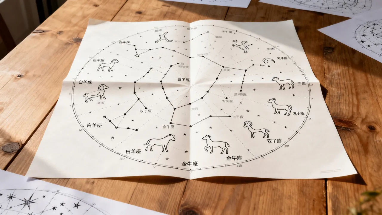 十二星座构图表准不准？星座图怎么画，详解每个星座的位置