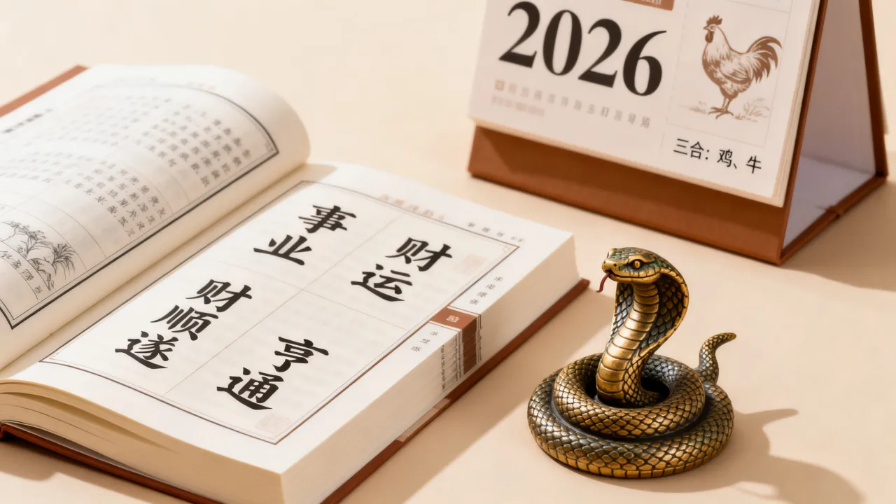 1977属蛇男2026运势如何，2026属蛇三合运势一览表？