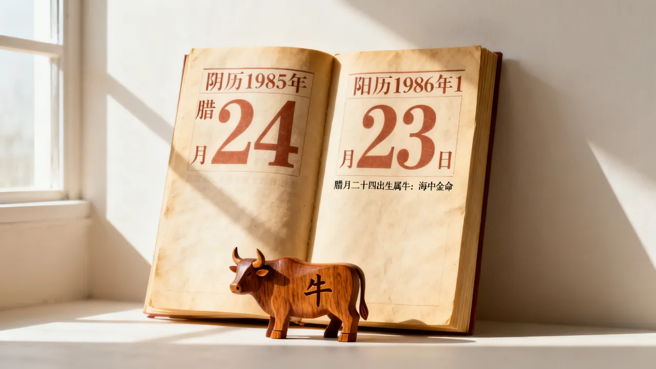 阴历1985年腊月24是阳历几号,腊月二十四出生属牛是什么命 阴历1985年腊月24是阳历几号,腊月二十四出生属牛是什么命