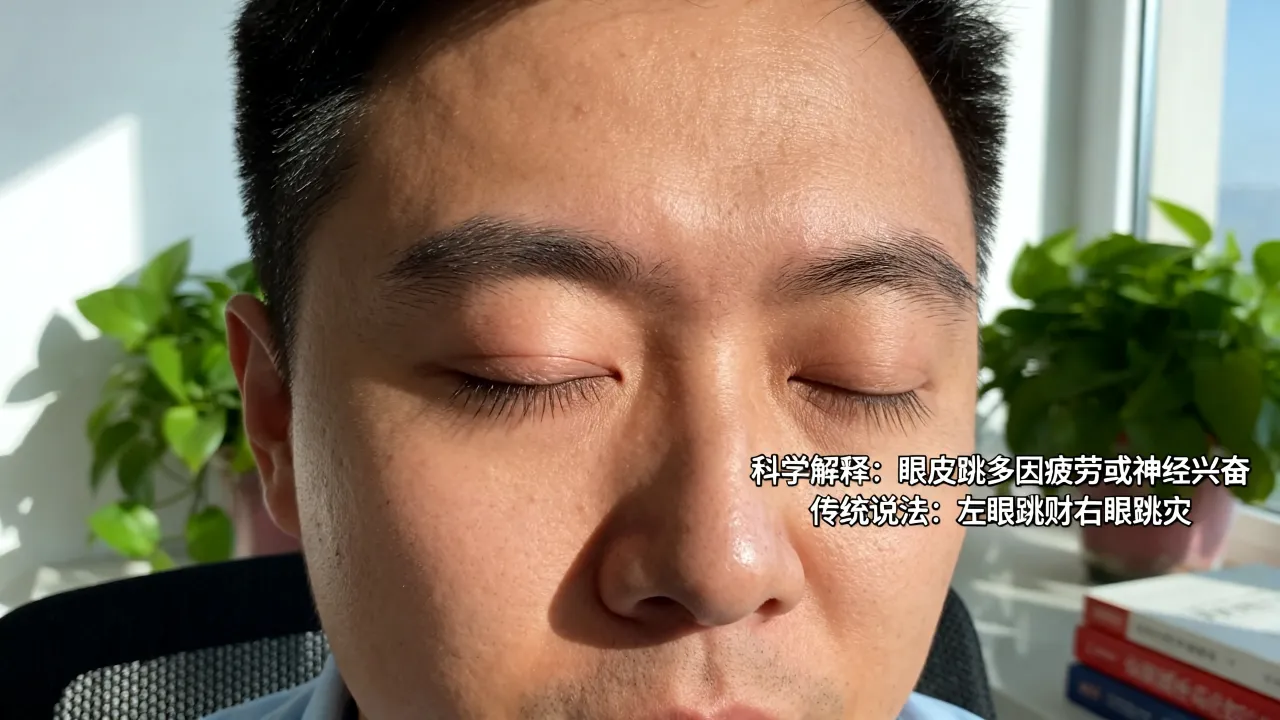 眼皮跳怎么样看吉凶预兆，左眼跳财右眼跳灾是真的吗？