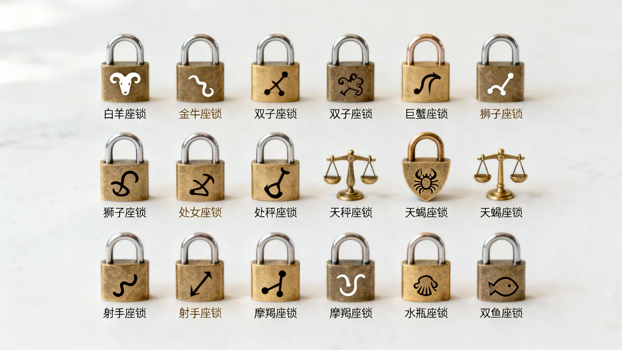 十二星座锁是什么,十二星座锁怎么画简单又漂亮? 十二星座锁是什么,十二星座锁怎么画简单又漂亮?