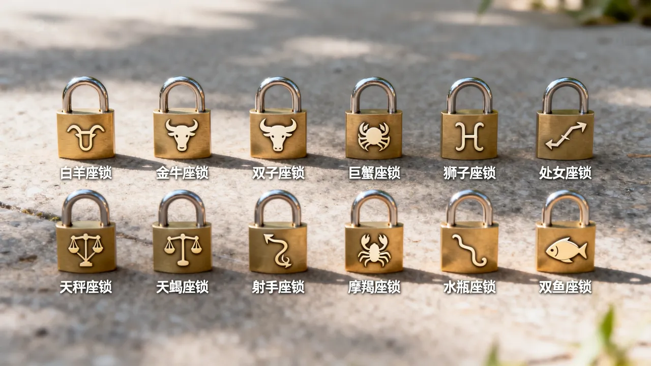 十二星座锁是什么，十二星座锁怎么画简单又漂亮？