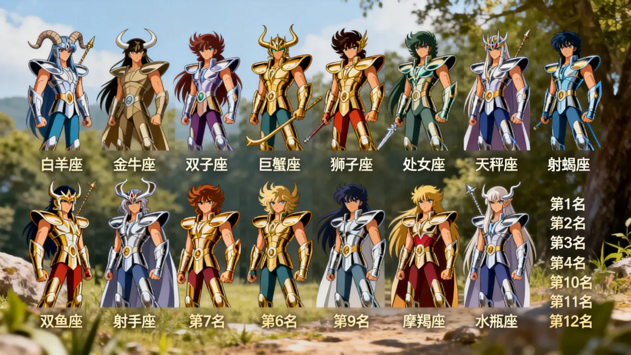 圣斗士十二星座顺序是什么,圣斗士十二星座实力排名谁最强? 圣斗士十二星座顺序是什么,圣斗士十二星座实力排名谁最强?