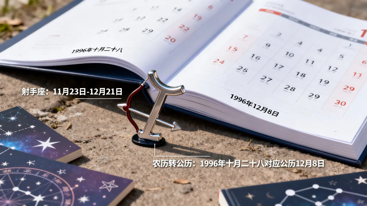 96年阴历10月28是什么星座，农历十月二十八生日对应哪个星座？