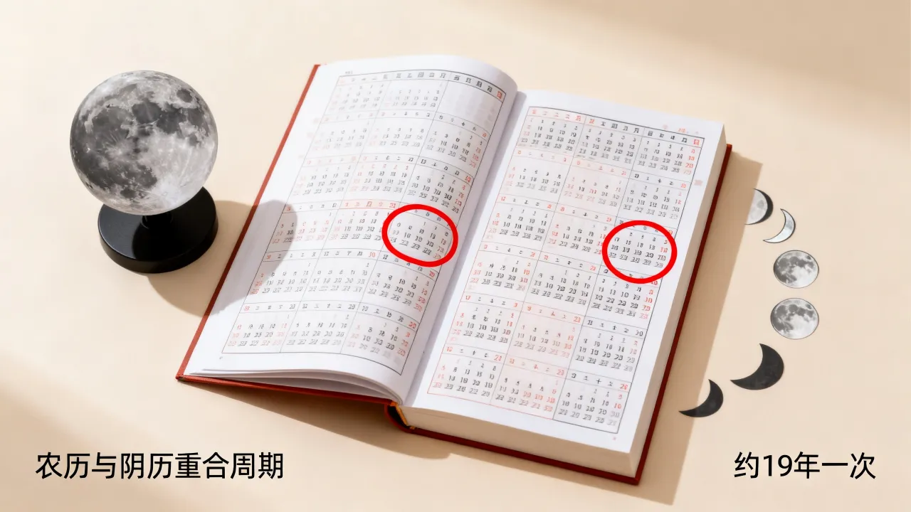 农历阴历多久重叠一次,农历阴历重合要隔几年? 农历阴历多久重叠一次,农历阴历重合要隔几年?
