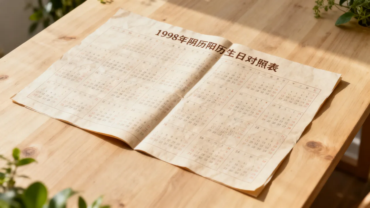 1998年阴历是什么命?1998年阴历阳历生日对照表查询 1998年阴历是什么命?1998年阴历阳历生日对照表查询