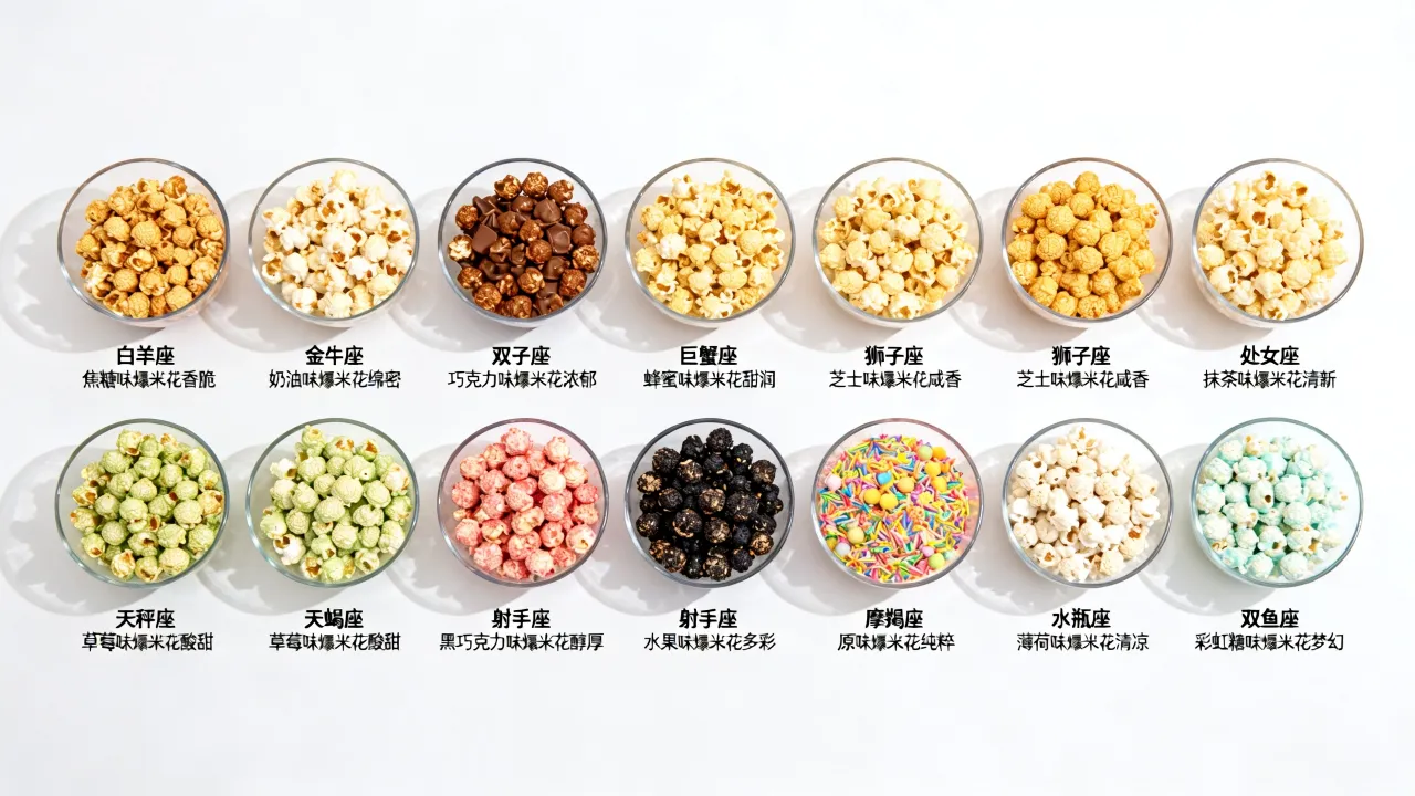 十二星座专属爆米花分别是什么?,你的星座对应哪一款最准? 十二星座专属爆米花分别是什么?,你的星座对应哪一款最准?