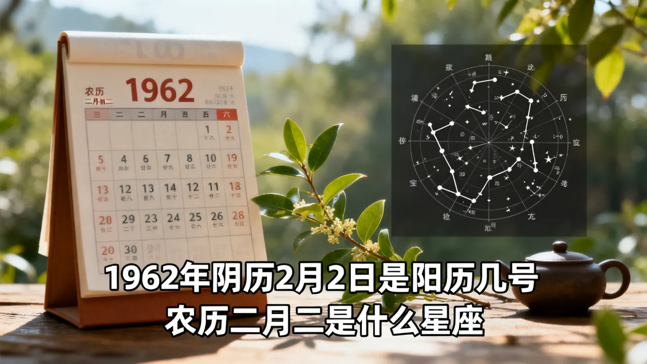 1962年阴历2月2日是阳历几号,农历二月二是什么星座 1962年阴历2月2日是阳历几号,农历二月二是什么星座
