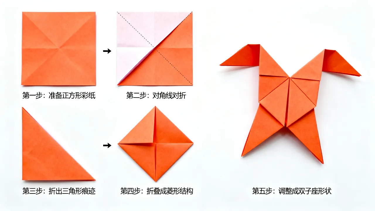 十二星座的折法双子怎么折?双子座折纸教程图解 十二星座的折法双子怎么折?双子座折纸教程图解