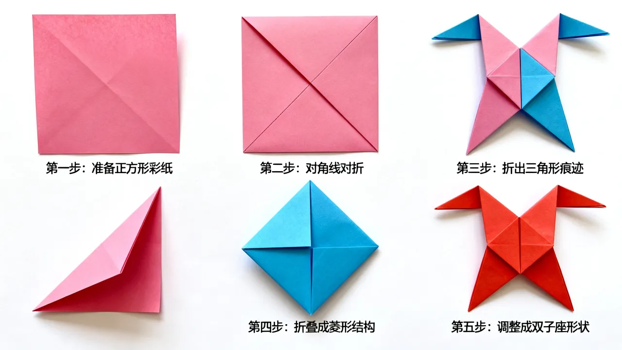 十二星座的折法双子怎么折?双子座折纸教程图解 十二星座的折法双子怎么折?双子座折纸教程图解