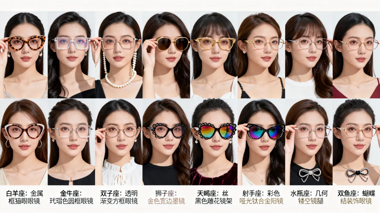 十二星座女眼镜怎么选能提升桃花运,不同星座适合什么眼镜款式? 十二星座女眼镜怎么选能提升桃花运,不同星座适合什么眼镜款式?
