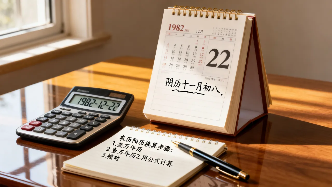 1982年12月22日阴历是几月几号,农历阳历怎么换算 1982年12月22日阴历是几月几号,农历阳历怎么换算