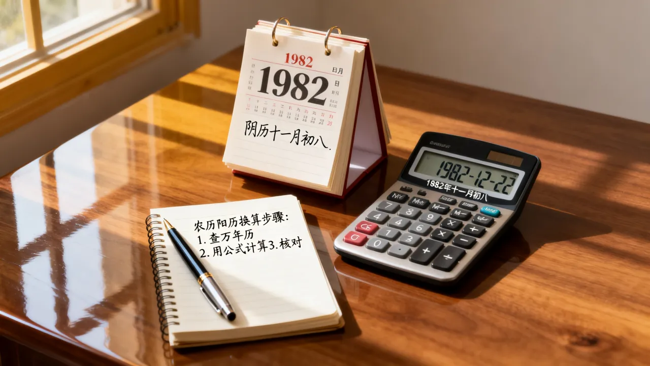 1982年12月22日阴历是几月几号,农历阳历怎么换算 1982年12月22日阴历是几月几号,农历阳历怎么换算